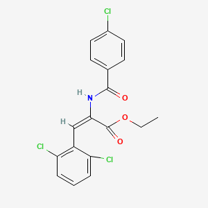 ethyl (E)-2-[(4-chlorobenzoyl)amino]-3-(2,6-dichlorophenyl)prop-2-enoate