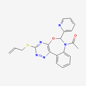 7-acetyl-3-(allylthio)-6-(2-pyridinyl)-6,7-dihydro[1,2,4]triazino[5,6-d][3,1]benzoxazepine