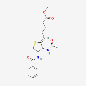 molecular formula C19H24N2O4S B5337886 methyl (5Z)-5-(3-acetamido-4-benzamidothiolan-2-ylidene)pentanoate 