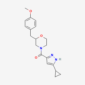 4-[(3-cyclopropyl-1H-pyrazol-5-yl)carbonyl]-2-(4-methoxybenzyl)morpholine