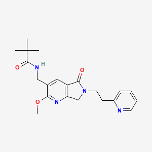 N-{[2-methoxy-5-oxo-6-(2-pyridin-2-ylethyl)-6,7-dihydro-5H-pyrrolo[3,4-b]pyridin-3-yl]methyl}-2,2-dimethylpropanamide