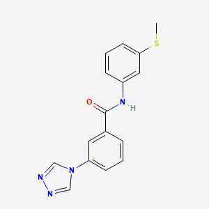 N-(3-methylsulfanylphenyl)-3-(1,2,4-triazol-4-yl)benzamide