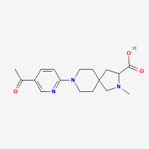 8-(5-acetyl-2-pyridinyl)-2-methyl-2,8-diazaspiro[4.5]decane-3-carboxylic acid