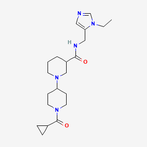 1'-(cyclopropylcarbonyl)-N-[(1-ethyl-1H-imidazol-5-yl)methyl]-1,4'-bipiperidine-3-carboxamide