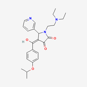 1-[2-(diethylamino)ethyl]-3-hydroxy-4-(4-isopropoxybenzoyl)-5-(3-pyridinyl)-1,5-dihydro-2H-pyrrol-2-one