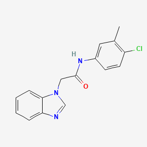 2-(1H-benzimidazol-1-yl)-N-(4-chloro-3-methylphenyl)acetamide