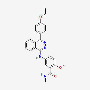 molecular formula C25H24N4O3 B5337962 5-{[4-(4-ethoxyphenyl)phthalazin-1-yl]amino}-2-methoxy-N-methylbenzamide 