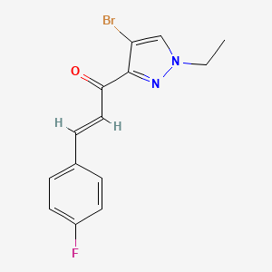 (E)-1-(4-BROMO-1-ETHYL-1H-PYRAZOL-3-YL)-3-(4-FLUOROPHENYL)-2-PROPEN-1-ONE