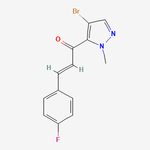 1-(4-bromo-1-methyl-1H-pyrazol-5-yl)-3-(4-fluorophenyl)-2-propen-1-one