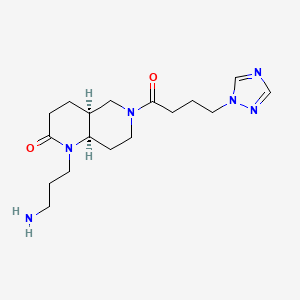 rel-(4aS,8aR)-1-(3-aminopropyl)-6-[4-(1H-1,2,4-triazol-1-yl)butanoyl]octahydro-1,6-naphthyridin-2(1H)-one hydrochloride