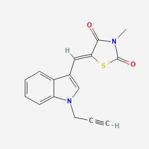 (5Z)-3-methyl-5-{[1-(prop-2-yn-1-yl)-1H-indol-3-yl]methylidene}-1,3-thiazolidine-2,4-dione