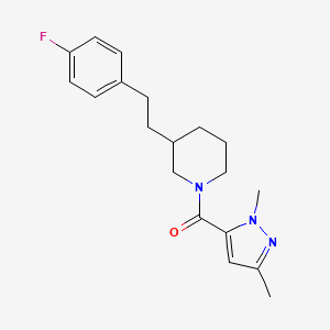 1-[(1,3-dimethyl-1H-pyrazol-5-yl)carbonyl]-3-[2-(4-fluorophenyl)ethyl]piperidine