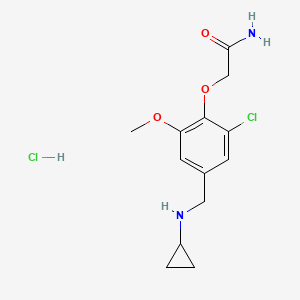 2-[2-Chloro-4-[(cyclopropylamino)methyl]-6-methoxyphenoxy]acetamide;hydrochloride