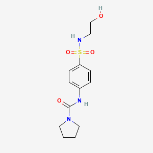 N-[4-(2-hydroxyethylsulfamoyl)phenyl]pyrrolidine-1-carboxamide