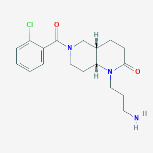 rel-(4aS,8aR)-1-(3-aminopropyl)-6-(2-chlorobenzoyl)octahydro-1,6-naphthyridin-2(1H)-one hydrochloride