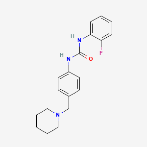 molecular formula C19H22FN3O B5338338 1-(2-Fluorophenyl)-3-[4-(piperidin-1-ylmethyl)phenyl]urea 