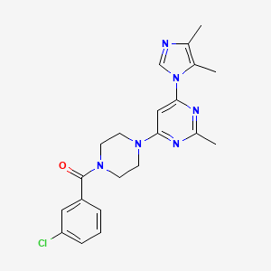 4-[4-(3-chlorobenzoyl)-1-piperazinyl]-6-(4,5-dimethyl-1H-imidazol-1-yl)-2-methylpyrimidine