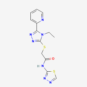 2-{[4-ETHYL-5-(2-PYRIDINYL)-4H-1,2,4-TRIAZOL-3-YL]SULFANYL}-N-(1,3,4-THIADIAZOL-2-YL)ACETAMIDE