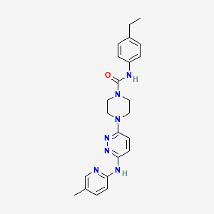 N-(4-ethylphenyl)-4-{6-[(5-methyl-2-pyridinyl)amino]-3-pyridazinyl}-1-piperazinecarboxamide