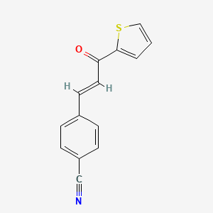 molecular formula C14H9NOS B5338667 4-[3-oxo-3-(2-thienyl)-1-propen-1-yl]benzonitrile 