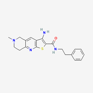 3-amino-6-methyl-N-(2-phenylethyl)-7,8-dihydro-5H-thieno[2,3-b][1,6]naphthyridine-2-carboxamide