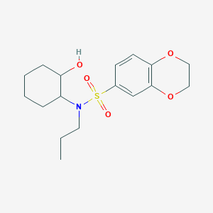 N-(2-hydroxycyclohexyl)-N-propyl-2,3-dihydro-1,4-benzodioxine-6-sulfonamide