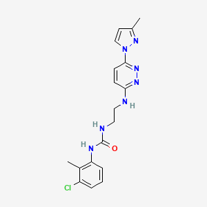 N-(3-chloro-2-methylphenyl)-N'-(2-{[6-(3-methyl-1H-pyrazol-1-yl)-3-pyridazinyl]amino}ethyl)urea