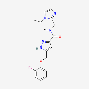 N-[(1-ethyl-1H-imidazol-2-yl)methyl]-5-[(2-fluorophenoxy)methyl]-N-methyl-1H-pyrazole-3-carboxamide