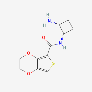 N-[(1S*,2R*)-2-aminocyclobutyl]-2,3-dihydrothieno[3,4-b][1,4]dioxine-5-carboxamide