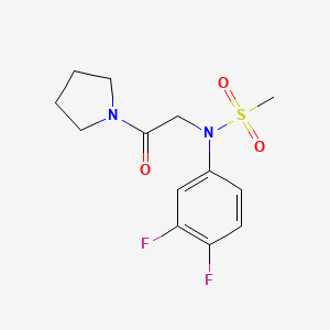 N-(3,4-difluorophenyl)-N-[2-oxo-2-(pyrrolidin-1-yl)ethyl]methanesulfonamide