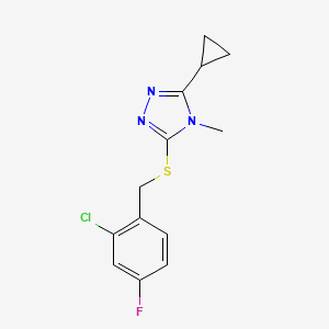 2-CHLORO-4-FLUOROBENZYL (5-CYCLOPROPYL-4-METHYL-4H-1,2,4-TRIAZOL-3-YL) SULFIDE