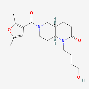 (4aS*,8aR*)-6-(2,5-dimethyl-3-furoyl)-1-(4-hydroxybutyl)octahydro-1,6-naphthyridin-2(1H)-one