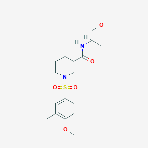 1-(4-METHOXY-3-METHYLBENZENESULFONYL)-N-(1-METHOXYPROPAN-2-YL)PIPERIDINE-3-CARBOXAMIDE