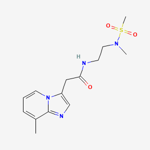 2-(8-methylimidazo[1,2-a]pyridin-3-yl)-N-{2-[methyl(methylsulfonyl)amino]ethyl}acetamide