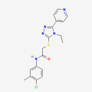 N-(4-chloro-3-methylphenyl)-2-{[4-ethyl-5-(4-pyridinyl)-4H-1,2,4-triazol-3-yl]thio}acetamide