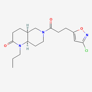 (4aS*,8aR*)-6-[3-(3-chloroisoxazol-5-yl)propanoyl]-1-propyloctahydro-1,6-naphthyridin-2(1H)-one