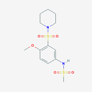 molecular formula C13H20N2O5S2 B5339268 N-[4-methoxy-3-(1-piperidinylsulfonyl)phenyl]methanesulfonamide 