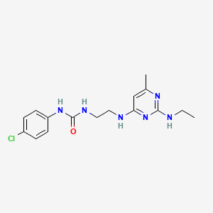 N-(4-chlorophenyl)-N'-(2-{[2-(ethylamino)-6-methyl-4-pyrimidinyl]amino}ethyl)urea