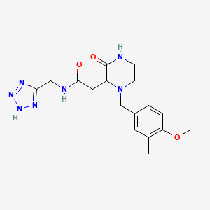 2-[1-(4-methoxy-3-methylbenzyl)-3-oxo-2-piperazinyl]-N-(1H-tetrazol-5-ylmethyl)acetamide