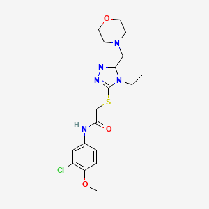 N-(3-chloro-4-methoxyphenyl)-2-{[4-ethyl-5-(4-morpholinylmethyl)-4H-1,2,4-triazol-3-yl]thio}acetamide