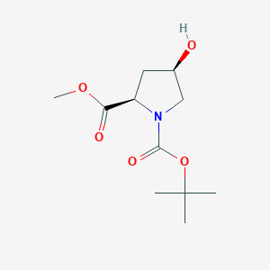 molecular formula C11H19NO5 B053395 (2R,4R)-1-tert-butyl 2-methyl 4-hydroxypyrrolidine-1,2-dicarboxylate CAS No. 114676-69-6