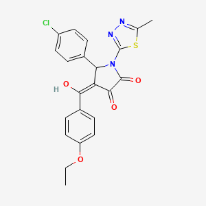 5-(4-chlorophenyl)-4-(4-ethoxybenzoyl)-3-hydroxy-1-(5-methyl-1,3,4-thiadiazol-2-yl)-2,5-dihydro-1H-pyrrol-2-one