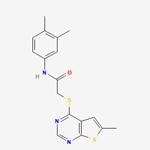 N-(3,4-dimethylphenyl)-2-[(6-methylthieno[2,3-d]pyrimidin-4-yl)thio]acetamide