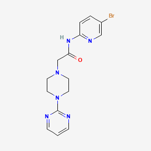 N-(5-bromopyridin-2-yl)-2-[4-(pyrimidin-2-yl)piperazin-1-yl]acetamide