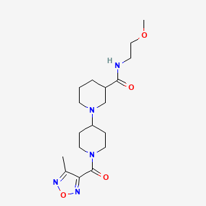 N-(2-methoxyethyl)-1'-[(4-methyl-1,2,5-oxadiazol-3-yl)carbonyl]-1,4'-bipiperidine-3-carboxamide