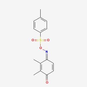 molecular formula C15H15NO4S B5339805 2,3-dimethyl-4-({[(4-methylphenyl)sulfonyl]oxy}imino)-2,5-cyclohexadien-1-one 