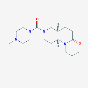 (4aS*,8aR*)-1-isobutyl-6-[(4-methyl-1-piperazinyl)carbonyl]octahydro-1,6-naphthyridin-2(1H)-one