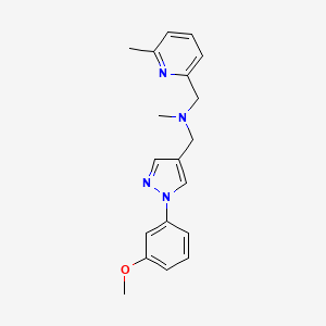 1-[1-(3-methoxyphenyl)-1H-pyrazol-4-yl]-N-methyl-N-[(6-methyl-2-pyridinyl)methyl]methanamine