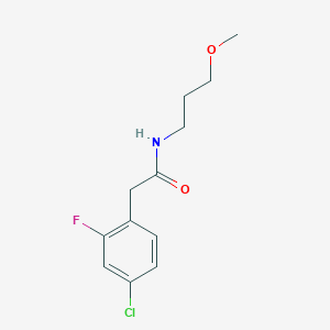 2-(4-chloro-2-fluorophenyl)-N-(3-methoxypropyl)acetamide