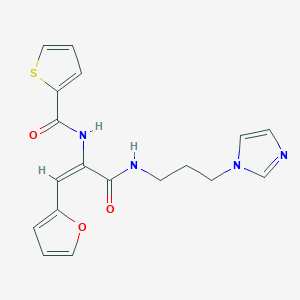 N-[2-(2-furyl)-1-({[3-(1H-imidazol-1-yl)propyl]amino}carbonyl)vinyl]-2-thiophenecarboxamide